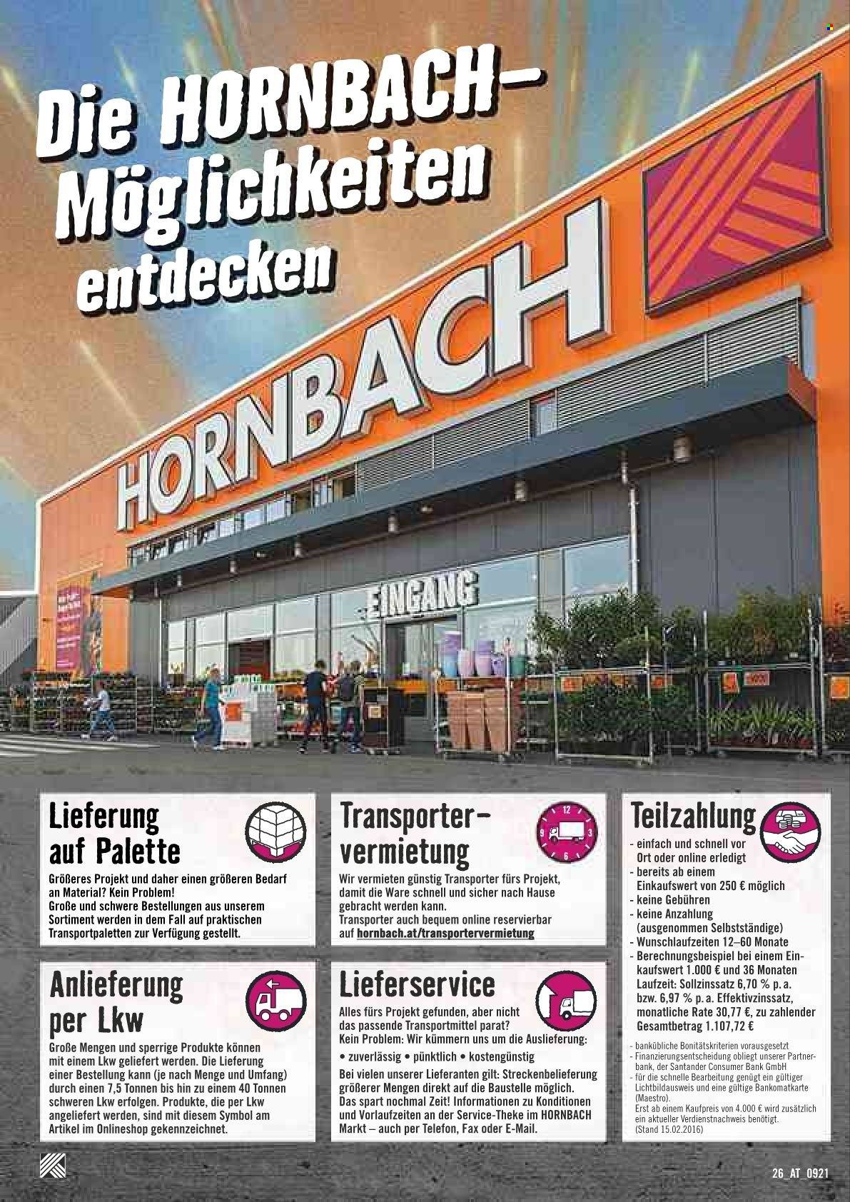 Angebote Hornbach - 30.9.2021 - 13.10.2021.