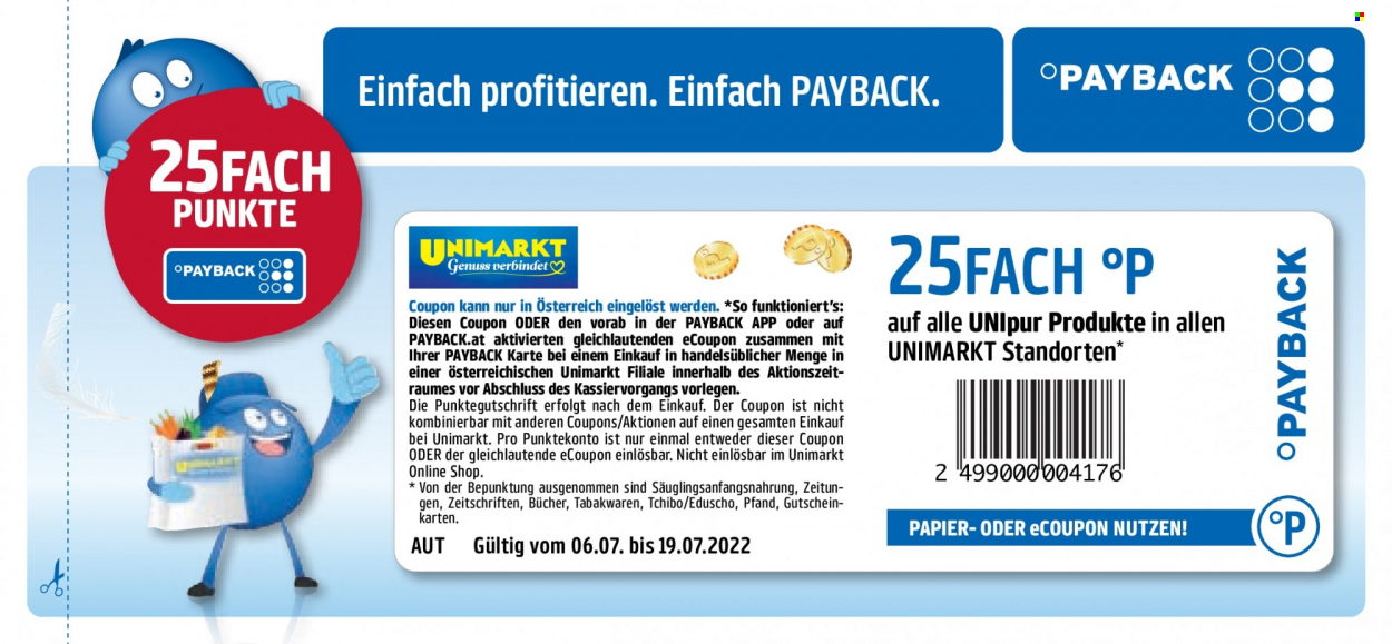 Angebote UNIMARKT - 6.7.2022 - 19.7.2022.
