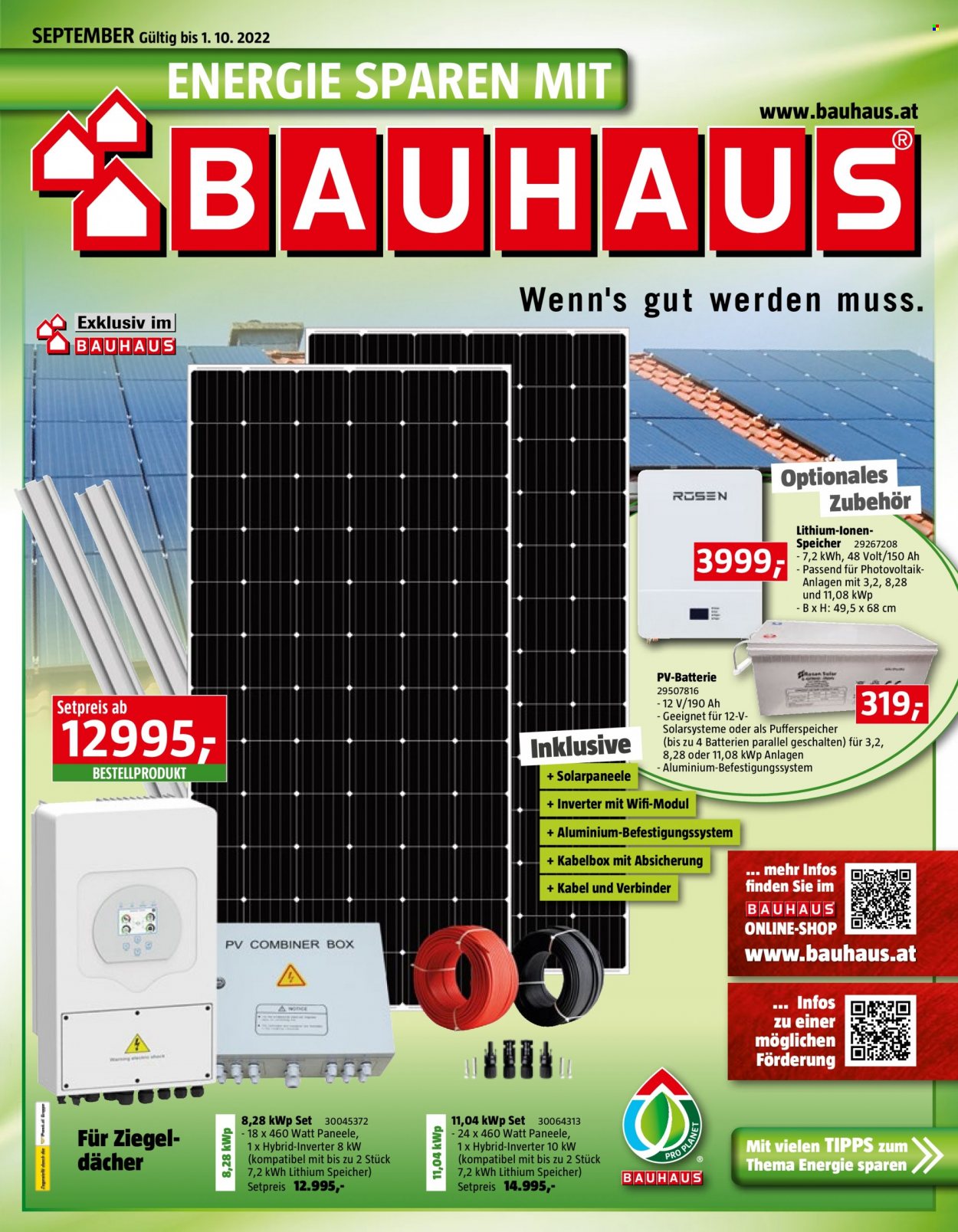 Angebote Bauhaus - 1.9.2022 - 1.10.2022.
