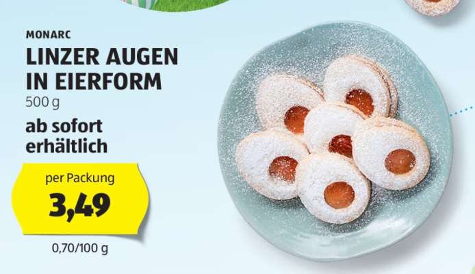 LINZER AUGEN IN EIERFORM