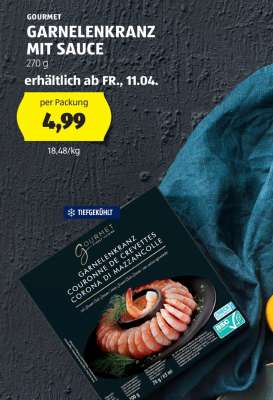 GOURMET GARNELENKRANZ MIT SAUCE