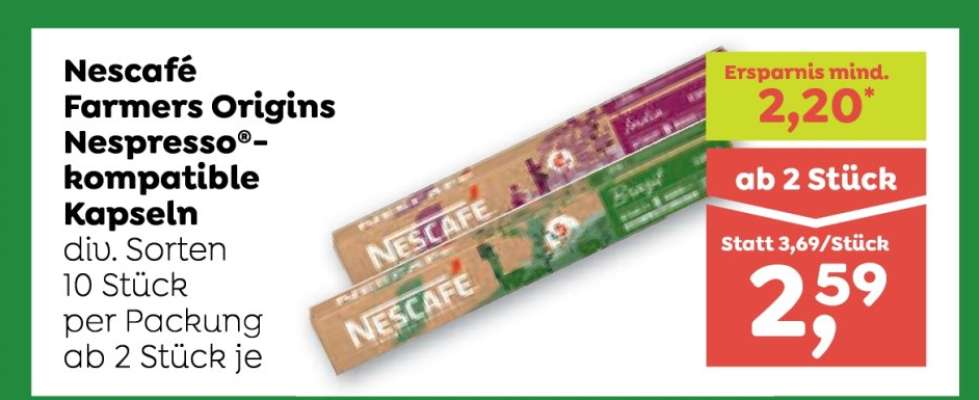 Nescafé Farmers Origins Nespresso®- kompatible Kapseln