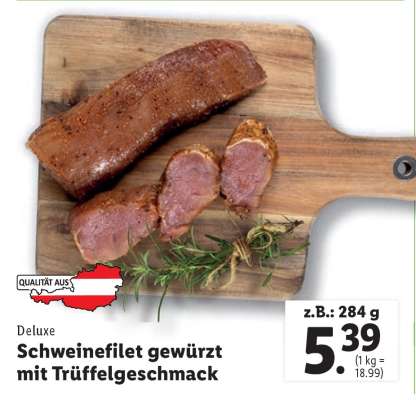 Deluxe Schweinefilet gewürzt mit Trüffelgeschmack