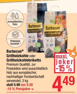 Barbecue Grillholzkohle oder Grillholzkohlebriketts