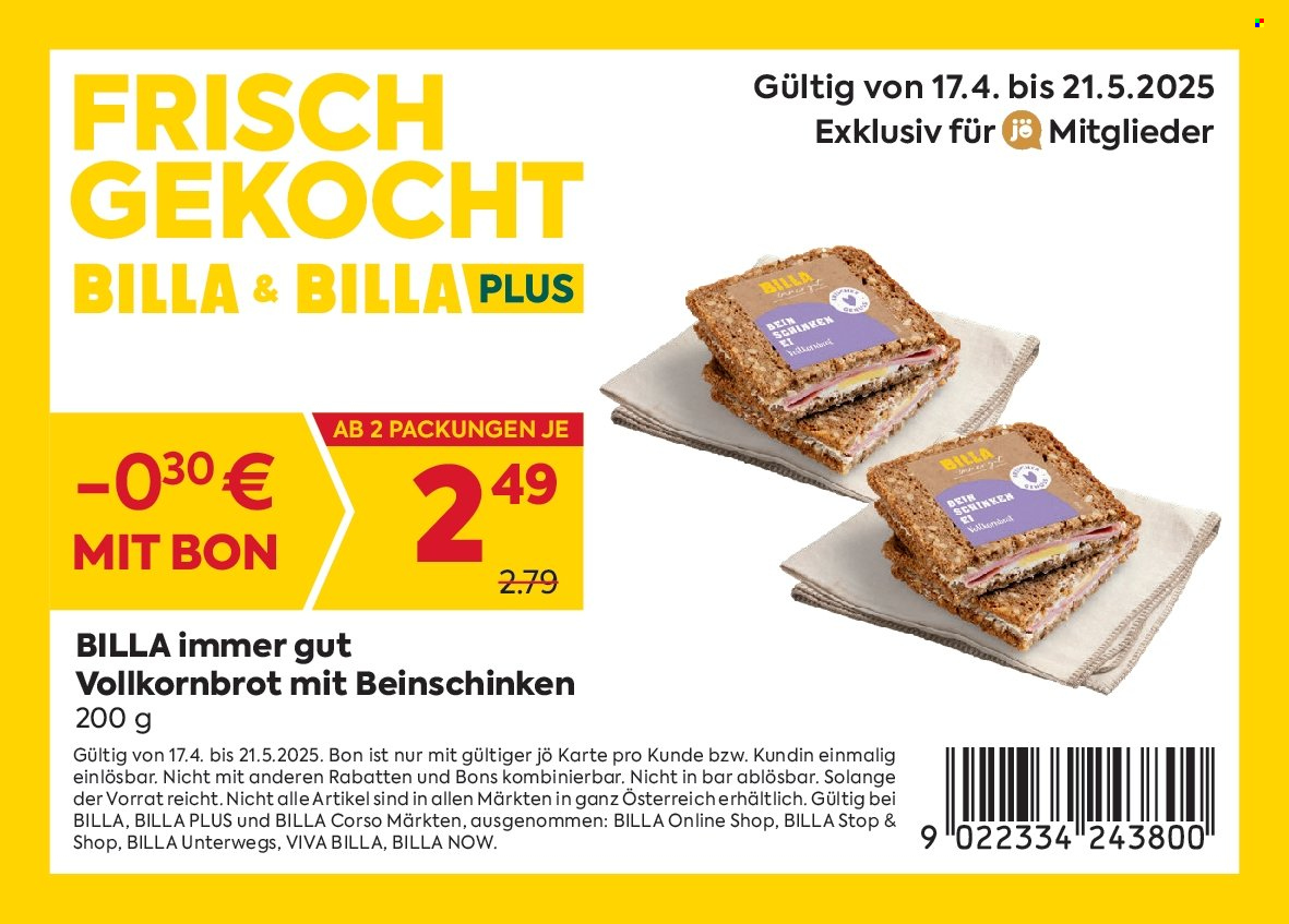 Angebote Billa - 17.4.2025 - 21.5.2025.