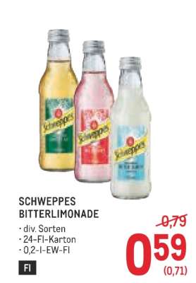 SCHWEPPES BITTERLIMONADE