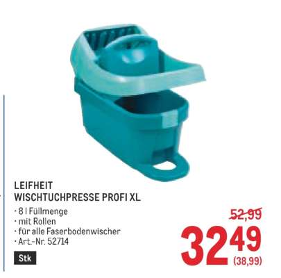 LEIFHEIT WISCHTUCHPRESSE PROFI XL
