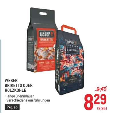 WEBER BRIKETTS ODER HOLZKOHLE
