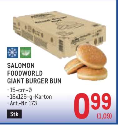 SALOMON FOODWORLD GIANT BURGER BUN