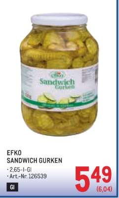 EFKO SANDWICH GURKEN