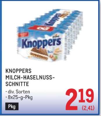 KNOPPERS MILCH-HASELNUSS-SCHNITTE
