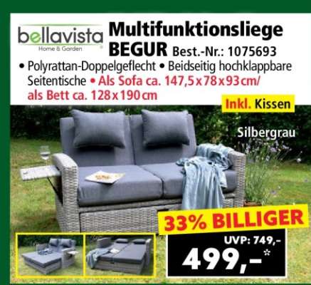 Multifunktionsliege BEGUR