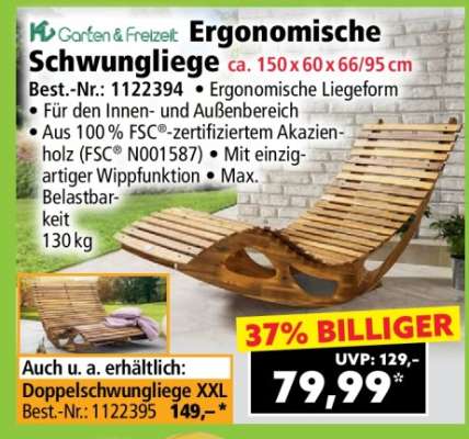 Ergonomische Schwungliege