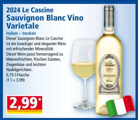 2024 Le Cascine Sauvignon Blanc Vino Varietale