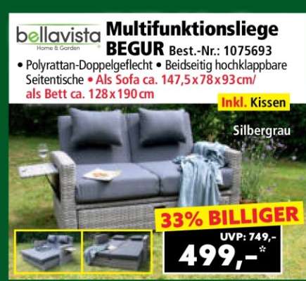 Multifunktionsliege BEGUR