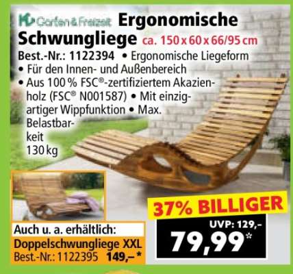 Ergonomische Schwungliege