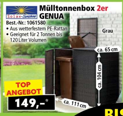 Mülltonnenbox 2er GENUA