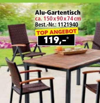 Alu-Gartentisch