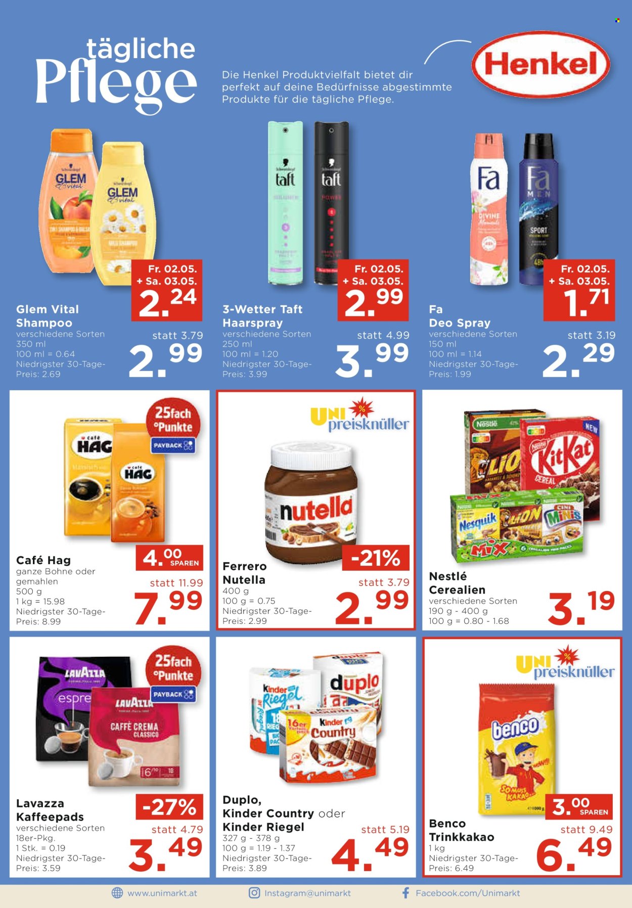 Angebote UNIMARKT - 30.4.2025 - 13.5.2025.