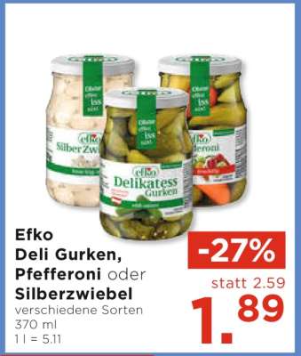 Efko Deli Gurken, Pfefferoni oder Silberzwiebel