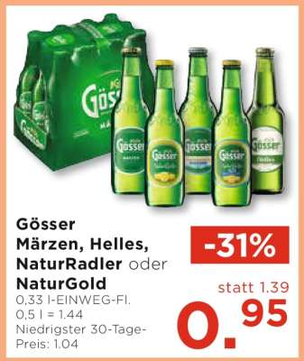 Gösser Märzen, Helles, NaturRadler oder NaturGold