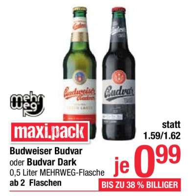 Budweiser Budvar oder Budvar Dark
