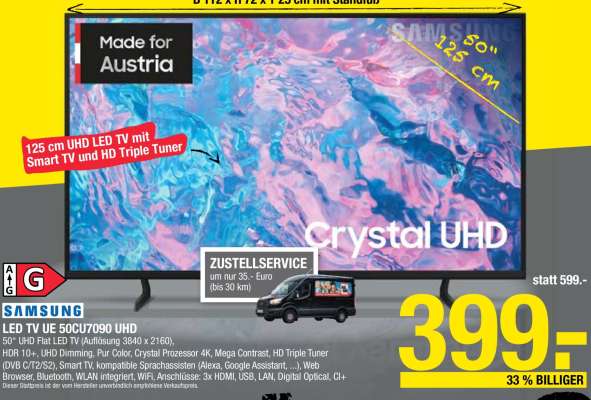 LED TV UE 50CU7090 UHD