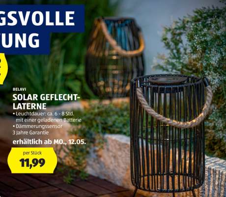 BELAVI SOLAR GEFLECHT-LATERNE