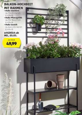 BALKON-HOCHBEET MIT RAHMEN