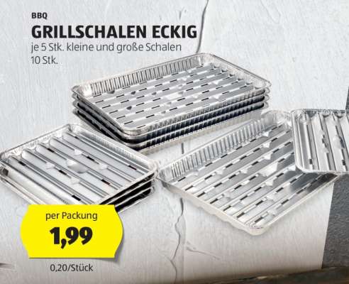 GRILLSCHALEN ECKIG