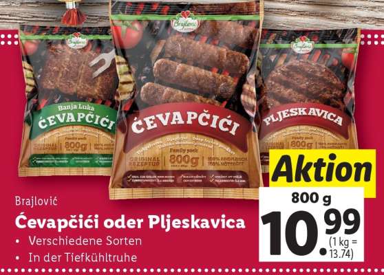 Cevapcici oder Pljeskavica