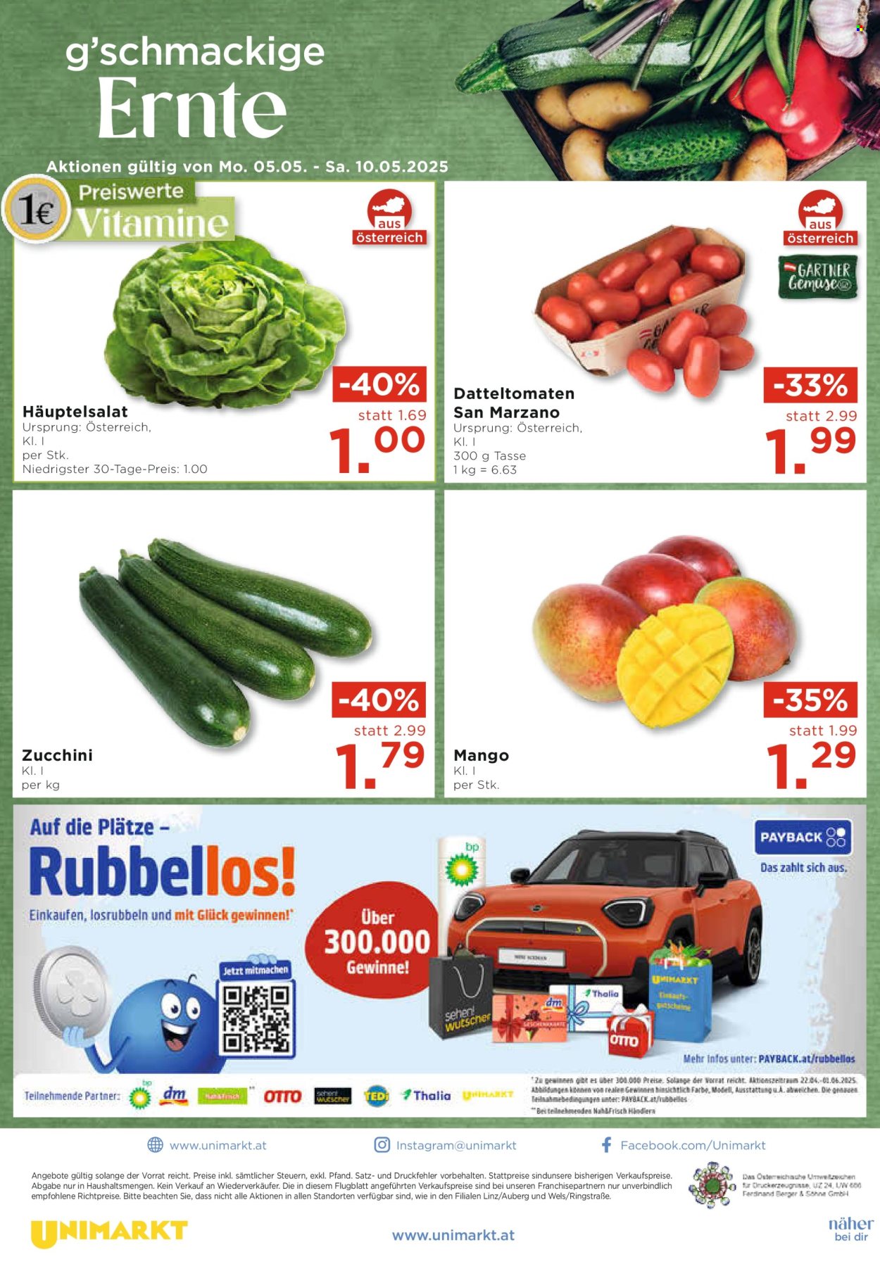 Angebote UNIMARKT - 7.5.2025 - 13.5.2025.