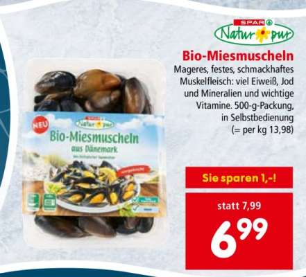 Bio-Miesmuscheln