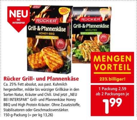 Rücker Grill- und Pfannenkäse