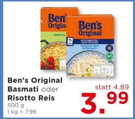 Ben’s Original Basmati oder Risotto Reis