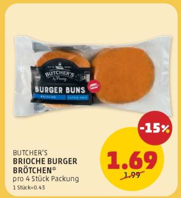 BUTCHER'S BRIOCHE BURGER BRÖTCHEN