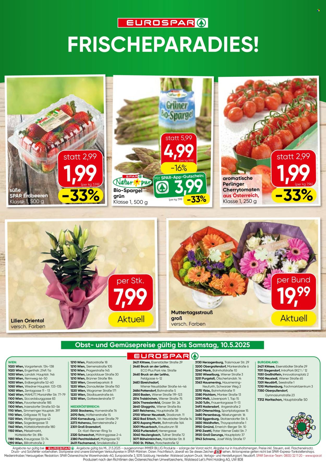 Angebote EUROSPAR - 8.5.2025 - 21.5.2025.