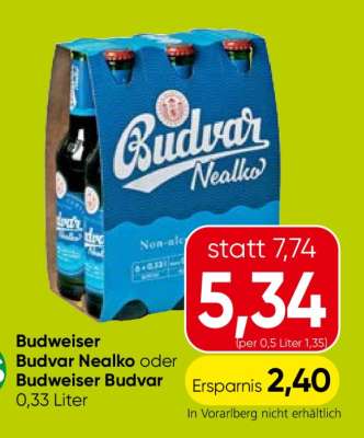 Budweiser Budvar Nealko oder Budweiser Budvar