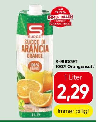S-BUDGET 100% Orangensaft