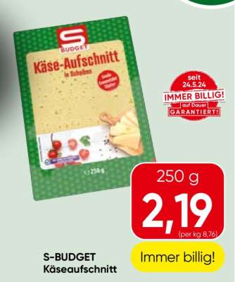 S-BUDGET Käseaufschnitt