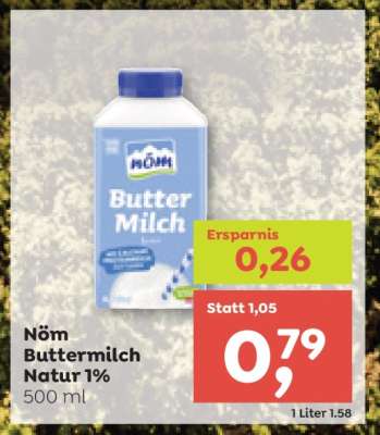 Nöm Buttermilch Natur 1%