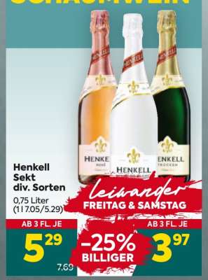 Henkell Sekt div. Sorten