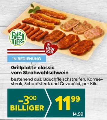 Grillplatte classic vom Strohwohlschwein