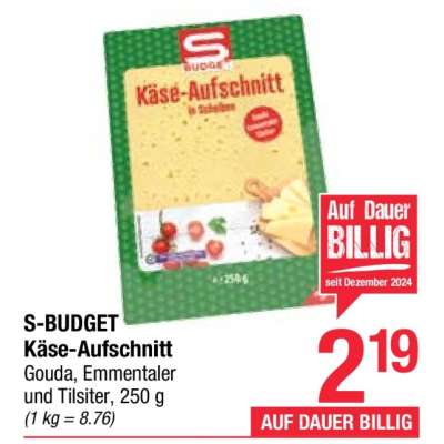 S-BUDGET Käse-Aufschnitt