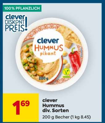 clever Hummus div. Sorten
