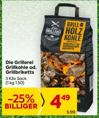 Die Grillerei Grillkohle od. Grillbriketts