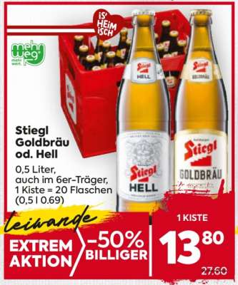 Stiegl Goldbräu od. Hell