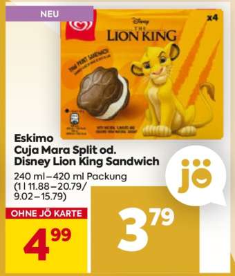 Eskimo Cuja Mara Split od. Disney Lion King Sandwich