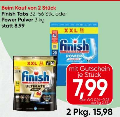 Finish Tabs 32-56 Stk. oder Power Pulver 3 kg