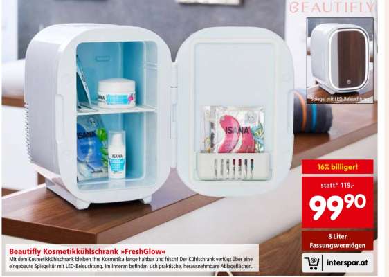 Beautifly Kosmetikkühlschrank »FreshGlow«